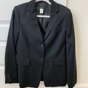 J Crew Women’s Black 100% Wool Blazer US 8